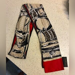 Like  New Authentic Louis Vuitton Red and Beige Silk Accessory